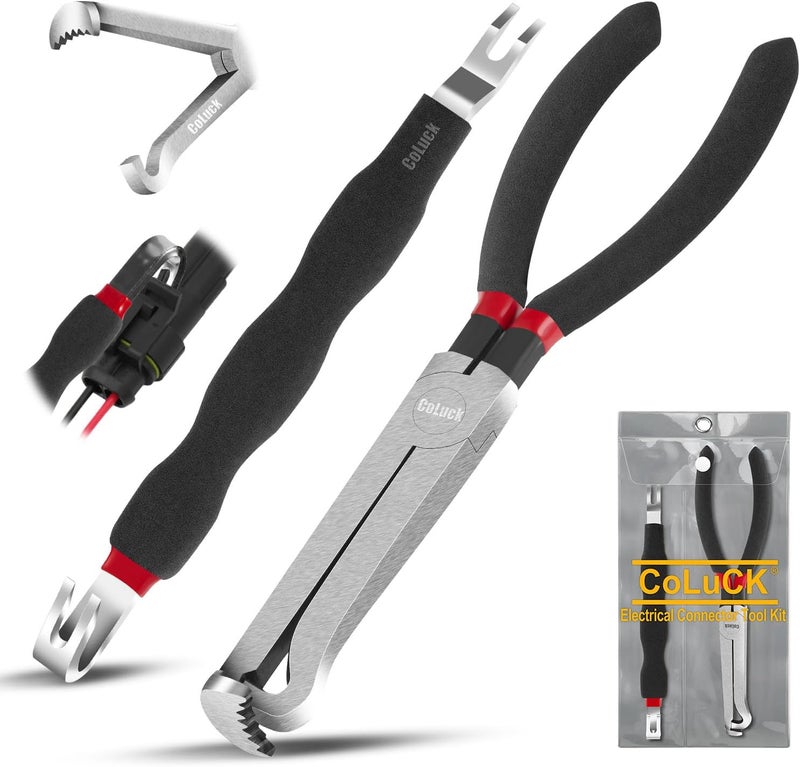 CoLuck 2Pcs Electrical Disconnect Pliers, Electrical Connector Pliers, Electrical Plug Removal Tool Electrical Connector Removal Tool, Automotive Electrical Terminal Connector Separator Removal Tool for Car - Image 1